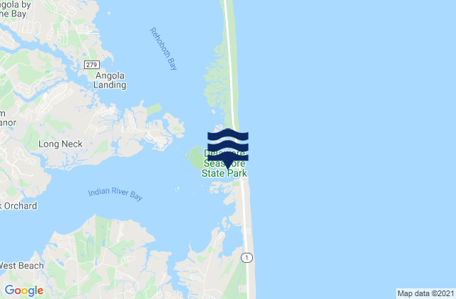 Indian River Inlet (Coast Guard Station), United Statesの潮見表地図