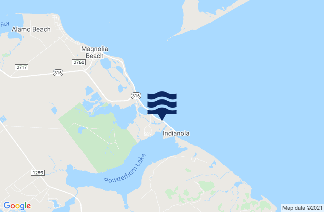 Indianola Island, United Statesの潮見表地図