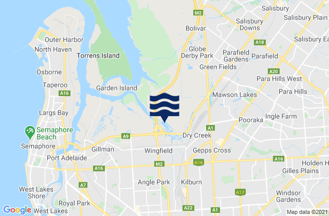 Ingle Farm, Australiaの潮見表地図