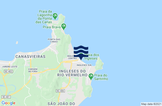 Ingleses, Brazilの潮見表地図