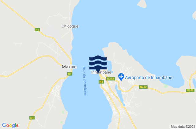 Inhambane, Mozambiqueの潮見表地図