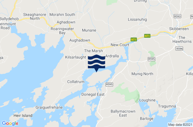 Inishbeg, Irelandの潮見表地図