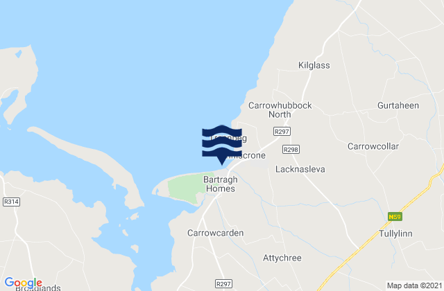 Inishcrone, Irelandの潮見表地図