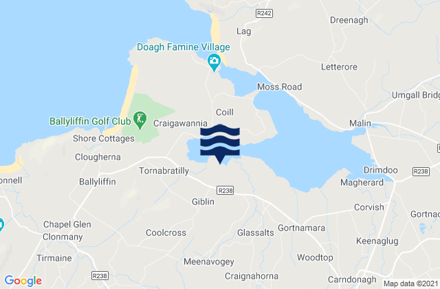 Inishowen, Irelandの潮見表地図