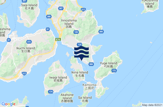 Innoshima, Japanの潮見表地図