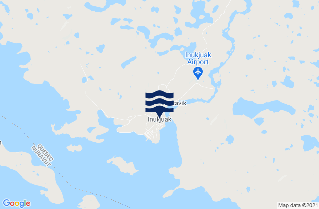Inoucdjouac, Canadaの潮見表地図