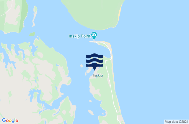 Inskip Point, Australiaの潮見表地図
