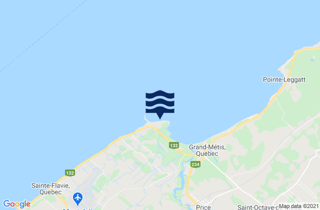 Institut Maurice-Lamontagn, Canadaの潮見表地図