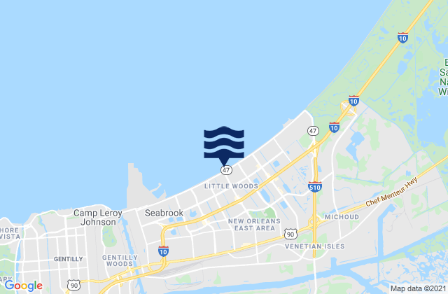 Intracoastal Waterway, United Statesの潮見表地図