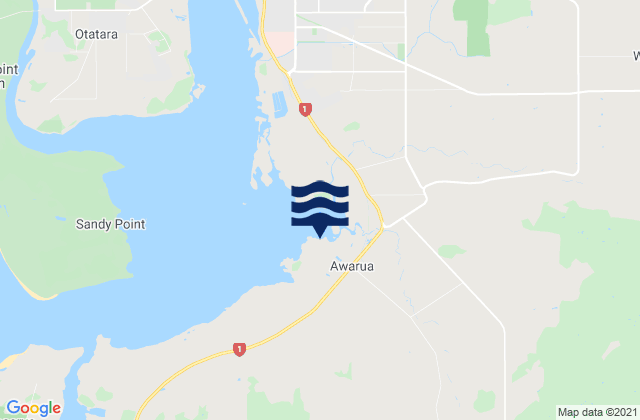 Invercargill City, New Zealandの潮見表地図