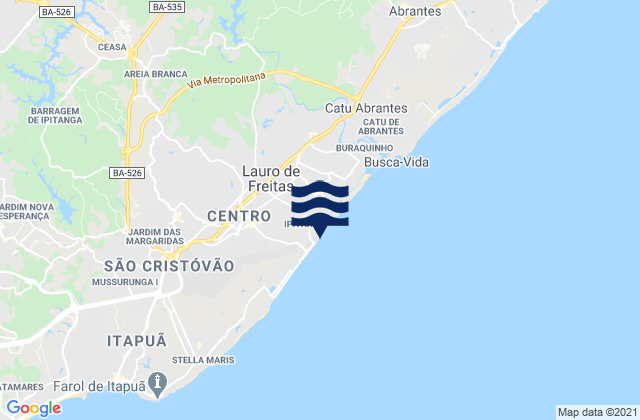 Ipitanga, Brazilの潮見表地図
