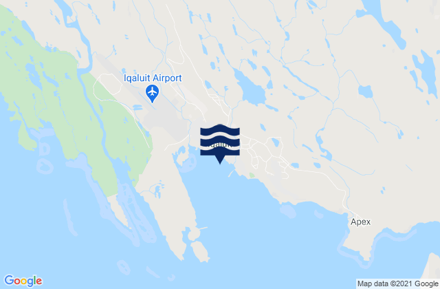 Iqaluit, Canadaの潮見表地図