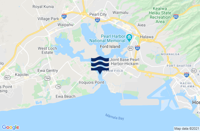 Iroquois Point Pearl Harbor, United Statesの潮見表地図