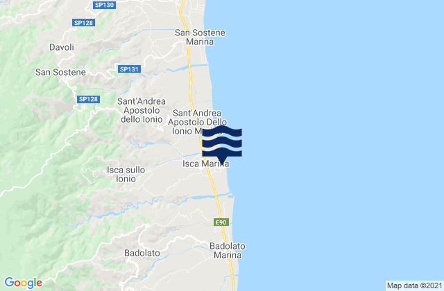 Isca Marina, Italyの潮見表地図
