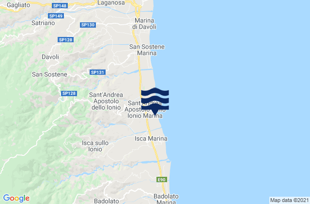 Isca sullo Ionio, Italyの潮見表地図
