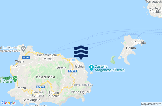 Ischia, Italyの潮見表地図