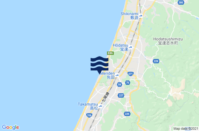 Ishikawa-ken, Japanの潮見表地図