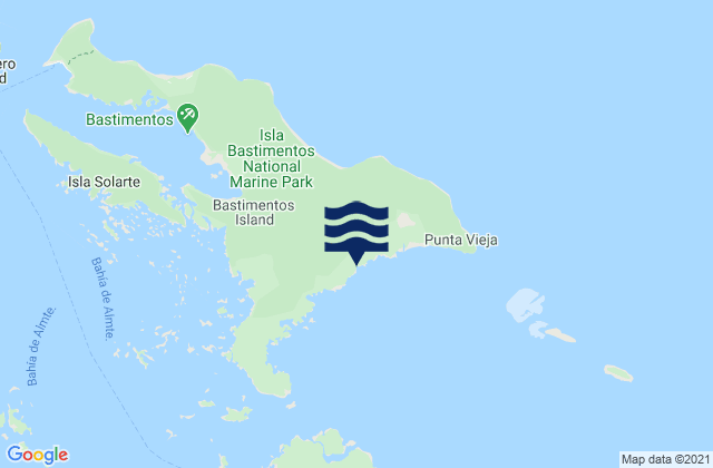 Isla Bastimentos, Panamaの潮見表地図