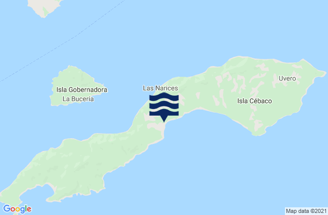 Isla Cébaco, Panamaの潮見表地図