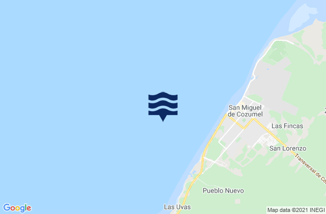 Isla De Cozumel, Mexicoの潮見表地図