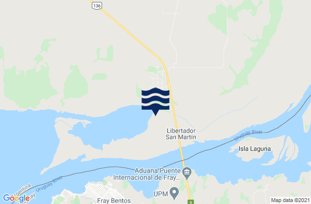 Isla San Lorenzo, Argentinaの潮見表地図