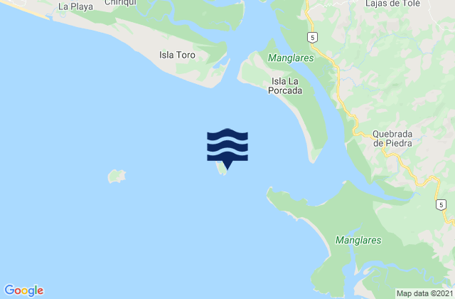 Isla Silva de Tierra, Panamaの潮見表地図