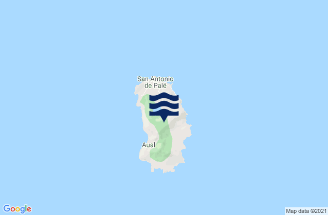 Isla de Annobón, Equatorial Guineaの潮見表地図