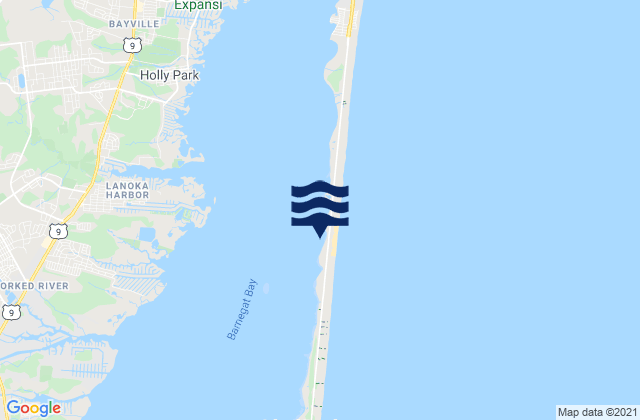 Island Beach, United Statesの潮見表地図