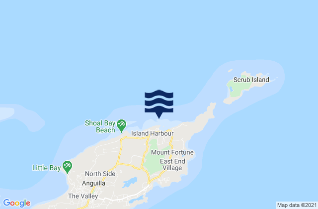 Island Harbour, Anguillaの潮見表地図