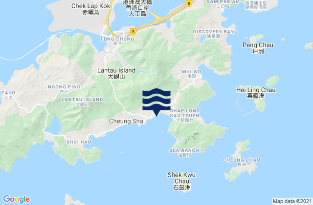 Islands District, Hong Kongの潮見表地図