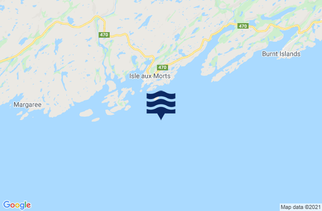 Isle Aux Morts, Canadaの潮見表地図