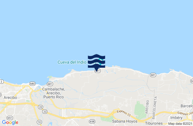 Islote Barrio, Puerto Ricoの潮見表地図