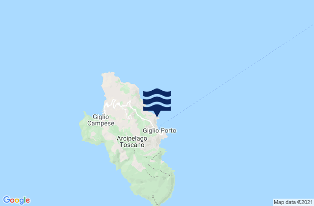 Isola del Giglio, Italyの潮見表地図