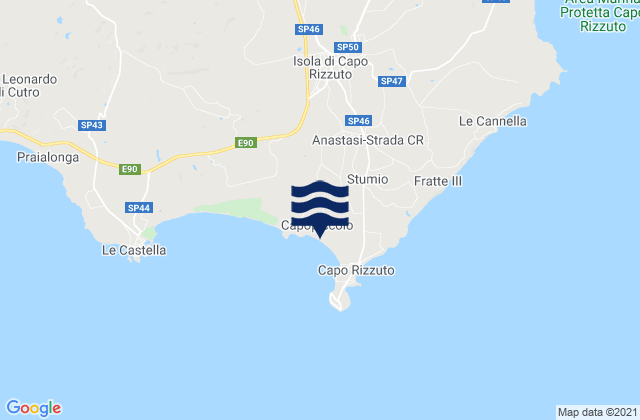 Isola di Capo Rizzuto, Italyの潮見表地図