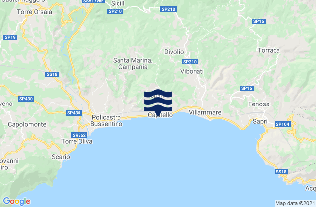 Ispani, Italyの潮見表地図