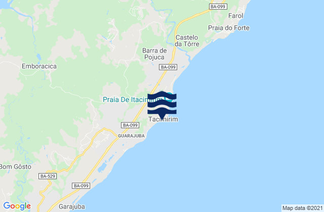 Itacimirim, Brazilの潮見表地図