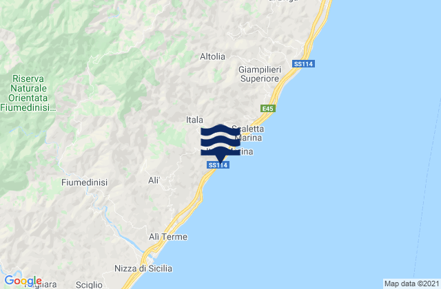 Itala, Italyの潮見表地図