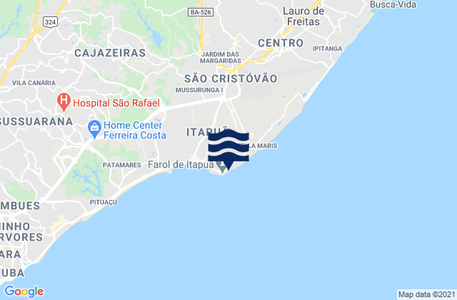 Itapuca, Brazilの潮見表地図
