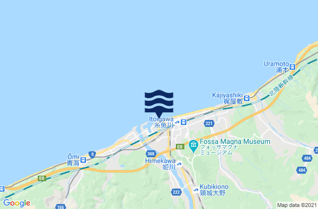 Itoigawa, Japanの潮見表地図