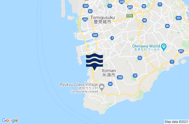 Itoman Shi, Japanの潮見表地図