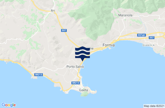 Itri, Italyの潮見表地図