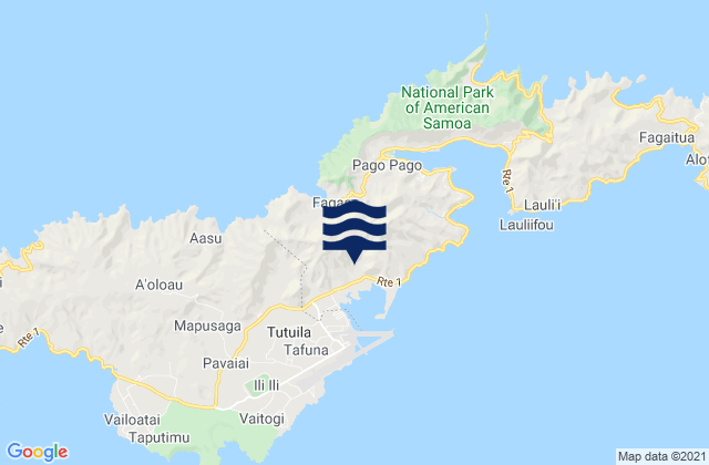 Itu‘aū County, American Samoaの潮見表地図