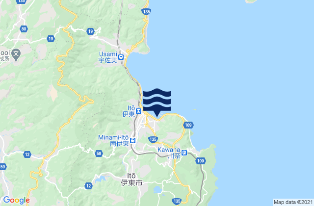 Itō Shi, Japanの潮見表地図