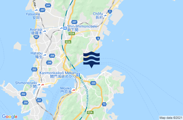 Iwaguro, Japanの潮見表地図