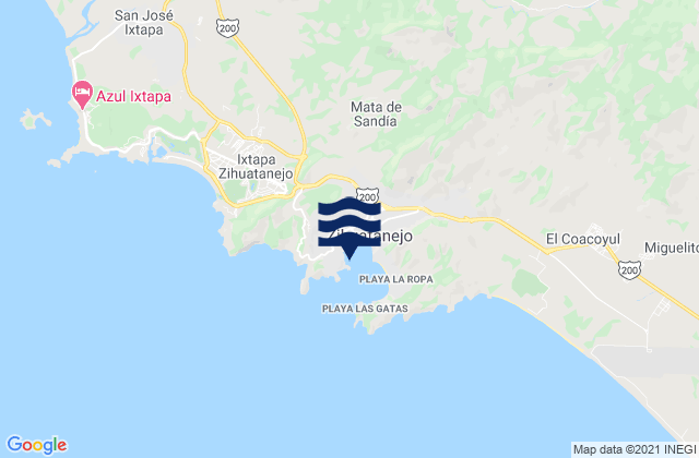 Ixtapa-Zihuatanejo, Mexicoの潮見表地図