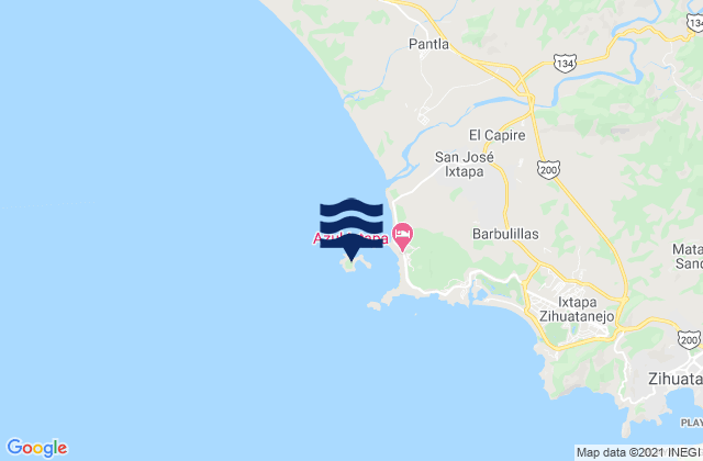 Ixtapa Island, Mexicoの潮見表地図