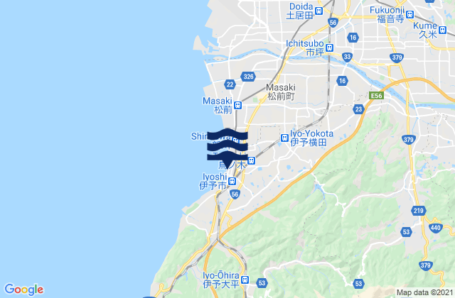 Iyo-gun, Japanの潮見表地図