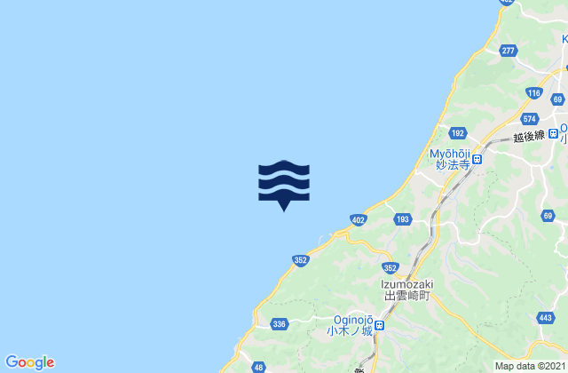 Izumozaki, Japanの潮見表地図