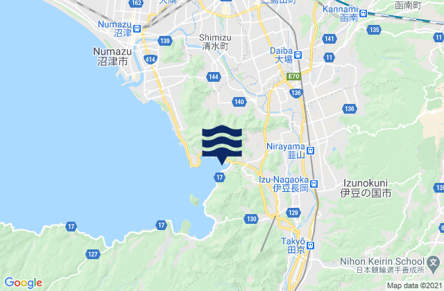 Izunokuni-shi, Japanの潮見表地図