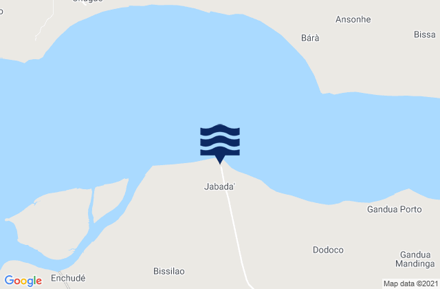 Jabada Geba River, Guinea-Bissauの潮見表地図